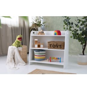 Montessori toy shelf, white, 90 cm