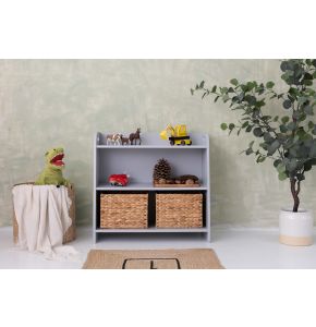 Montessori toy shelf, grey, 73 cm