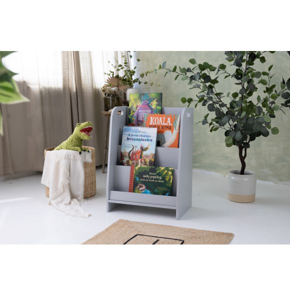 Montessori bookshelf, grey, 50 cm