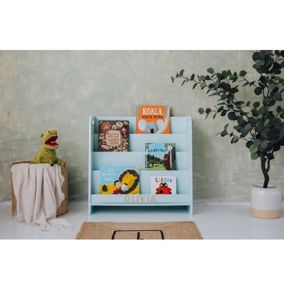 Montessori bookshelf, mint, 73 cm