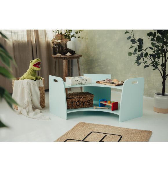 Low corner toyshelf, mint